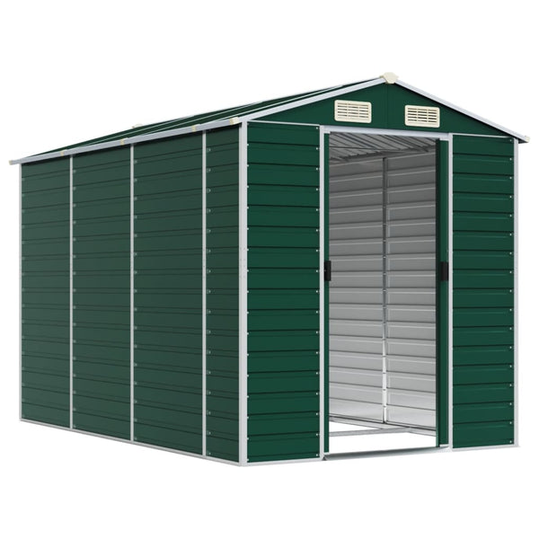 vidaXL Garden Shed Green 191 x 300 x 198 cm Galvanized Steel