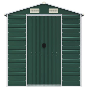vidaXL Garden Shed Green 191 x 300 x 198 cm Galvanized Steel