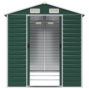 vidaXL Garden Shed Green 191 x 300 x 198 cm Galvanized Steel