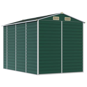 vidaXL Garden Shed Green 191 x 300 x 198 cm Galvanized Steel