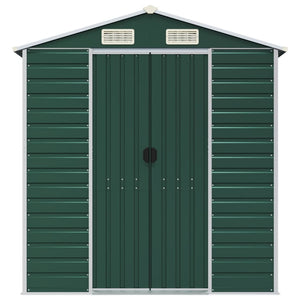 vidaXL Garden Shed Green 191x470x198 cm Galvanised Steel
