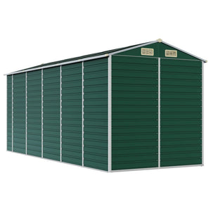 vidaXL Garden Shed Green 191x470x198 cm Galvanised Steel