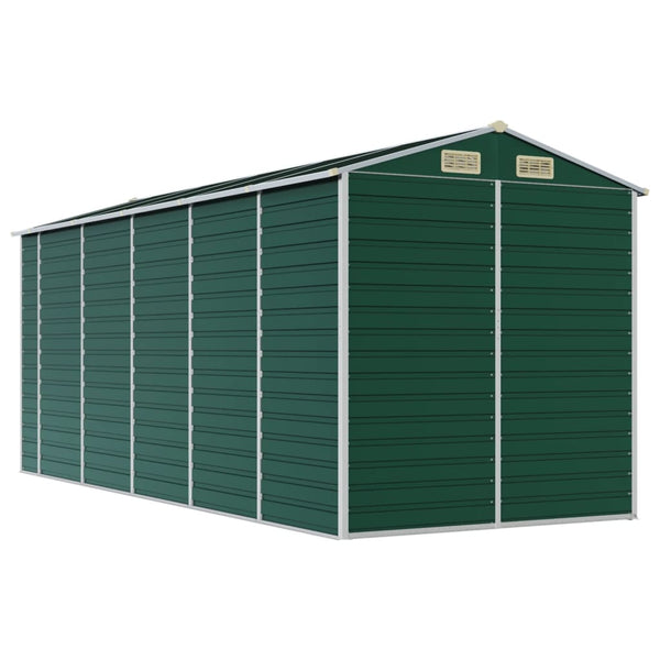 vidaXL Garden Shed Green 191x470x198 cm Galvanised Steel