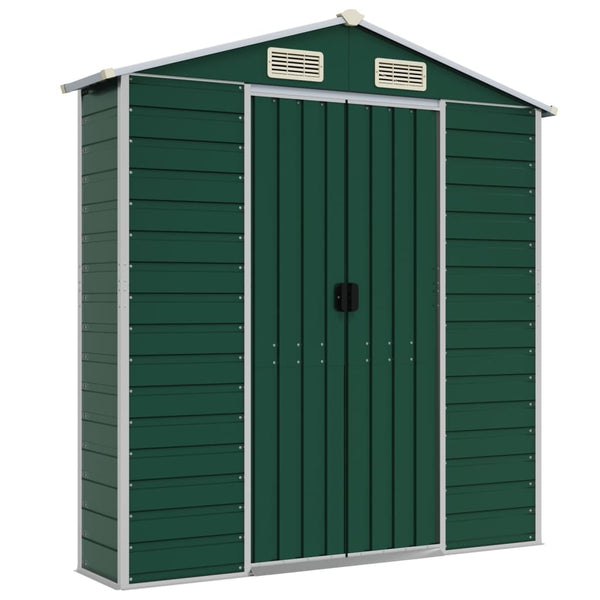 vidaXL Garden Shed Green 191x470x198 cm Galvanised Steel