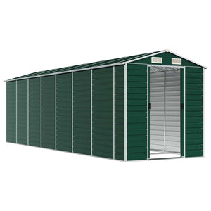 vidaXL Garden Shed Green 191x640x198 cm Galvanized Steel