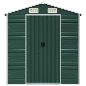vidaXL Garden Shed Green 191x640x198 cm Galvanized Steel