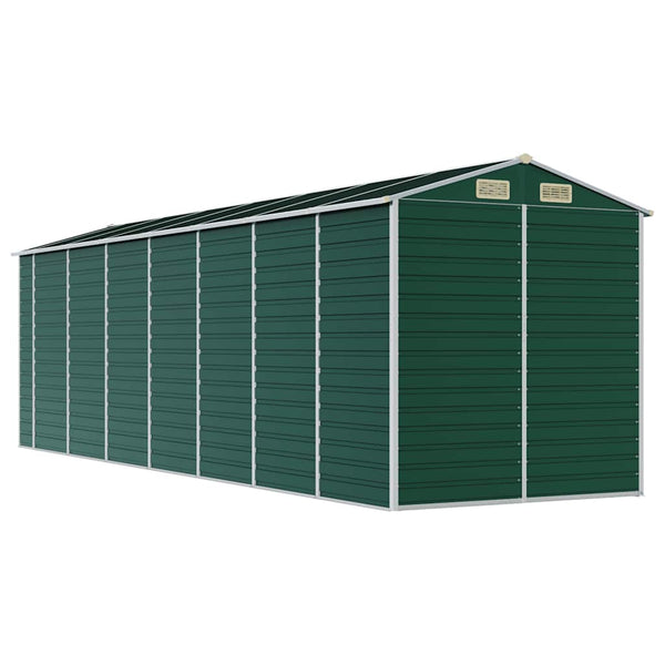 vidaXL Garden Shed Green 191x640x198 cm Galvanized Steel