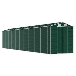 vidaXL Garden Shed Green 191x895x198 cm Galvanized Steel