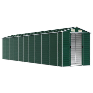 vidaXL Garden Shed Green 191x895x198 cm Galvanized Steel