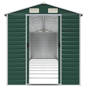 vidaXL Garden Shed Green 191x895x198 cm Galvanized Steel