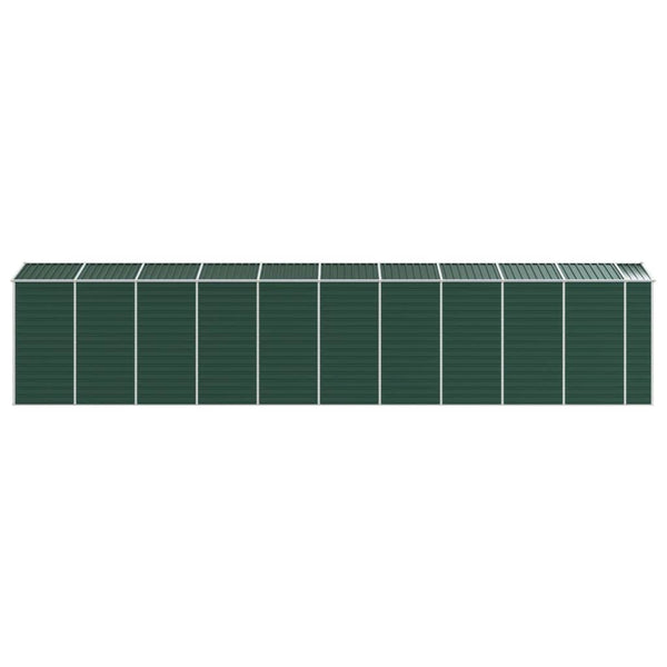 vidaXL Garden Shed Green 191x895x198 cm Galvanized Steel
