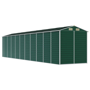 vidaXL Garden Shed Green 191x895x198 cm Galvanized Steel