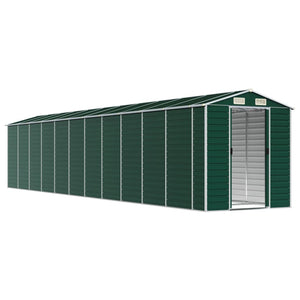 vidaXL Garden Shed Green 191x980x198 cm Galvanized Steel