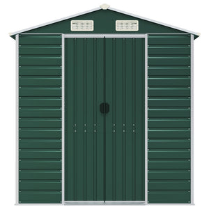 vidaXL Garden Shed Green 191x980x198 cm Galvanized Steel