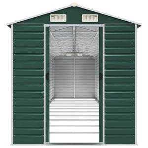 vidaXL Garden Shed Green 191x980x198 cm Galvanized Steel