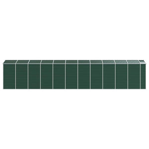 vidaXL Garden Shed Green 191x980x198 cm Galvanized Steel