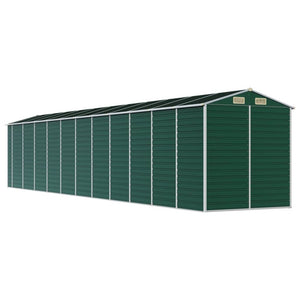 vidaXL Garden Shed Green 191x980x198 cm Galvanized Steel