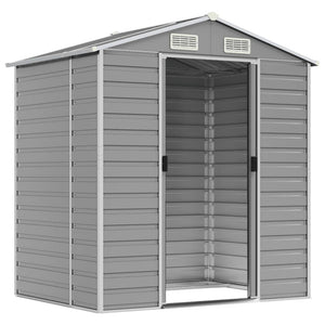 vidaXL Tool Shed Light Gray 191x130x198 cm Galvanized Steel