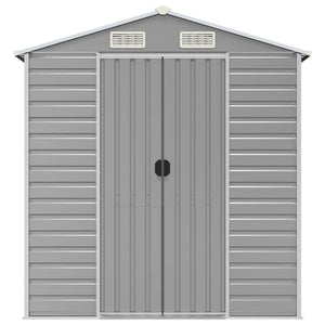 vidaXL Tool Shed Light Gray 191x130x198 cm Galvanized Steel