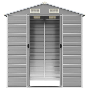 vidaXL Tool Shed Light Gray 191x130x198 cm Galvanized Steel