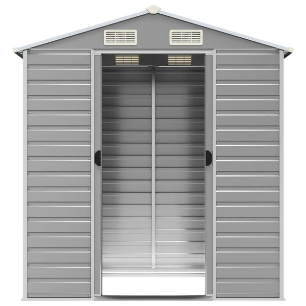 vidaXL Tool Shed Light Gray 191x130x198 cm Galvanized Steel