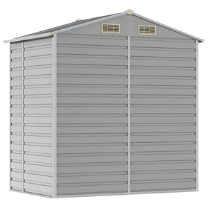 vidaXL Tool Shed Light Gray 191x130x198 cm Galvanized Steel