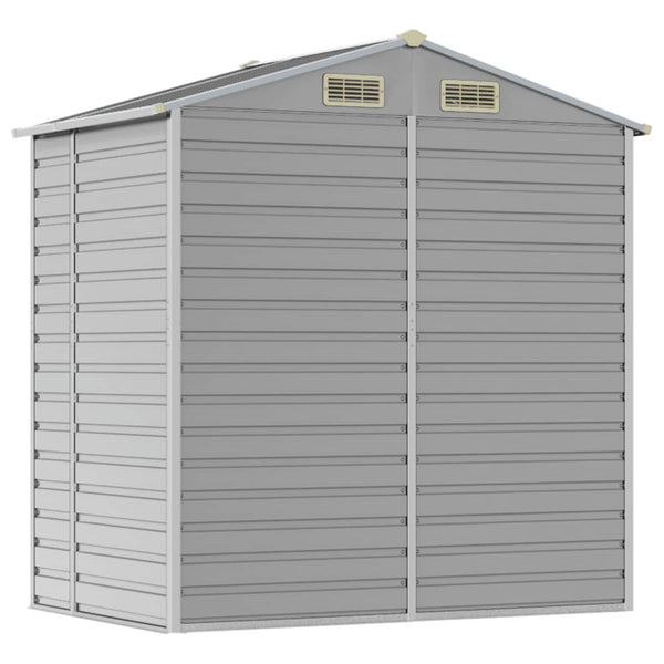 vidaXL Tool Shed Light Gray 191x130x198 cm Galvanized Steel