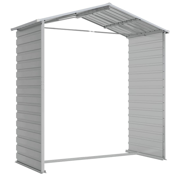 vidaXL Tool Shed Light Gray 191x130x198 cm Galvanized Steel
