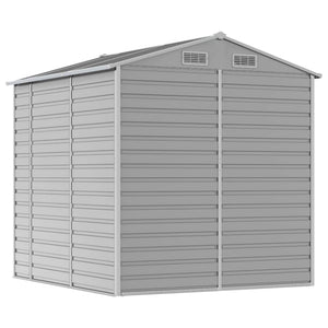 vidaXL Garden Shed Light Gray 191 x 215 x 198 cm Galvanized Steel