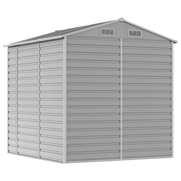 vidaXL Garden Shed Light Gray 191 x 215 x 198 cm Galvanized Steel