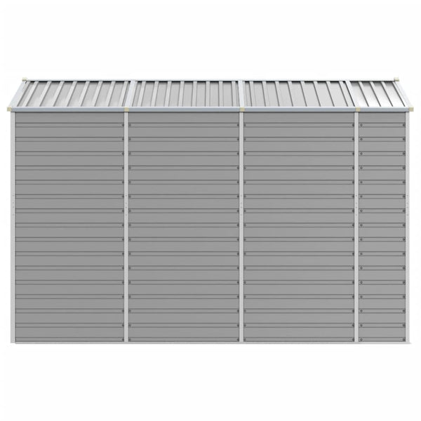 vidaXL Garden Shed Light Gray 191 x 300 x 198 cm Galvanized Steel