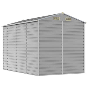 vidaXL Garden Shed Light Gray 191 x 300 x 198 cm Galvanized Steel