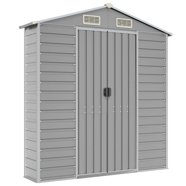 vidaXL Garden Shed Light Gray 191 x 300 x 198 cm Galvanized Steel