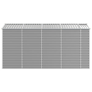 vidaXL Garden Shed Light Gray 191x385x198 cm Galvanized Steel