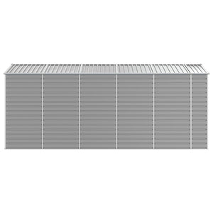 vidaXL Garden Shed Light Grey 191 x 470 x 198 cm Galvanized Steel