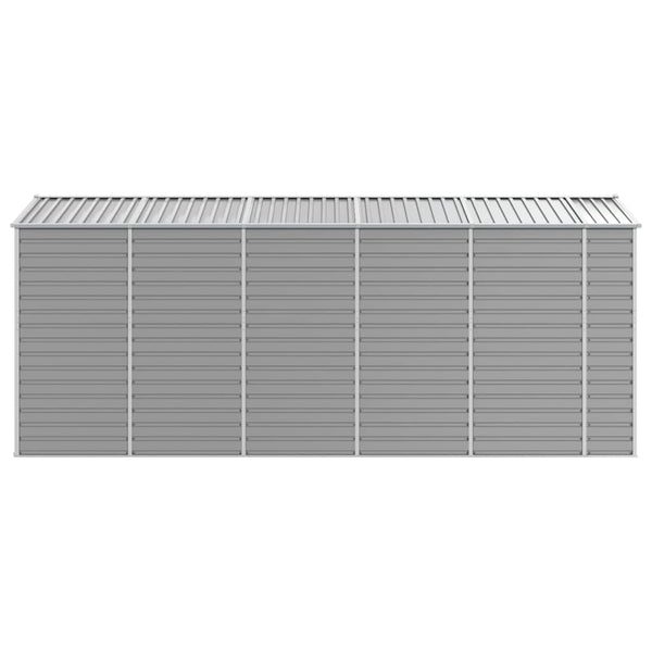 vidaXL Garden Shed Light Grey 191 x 470 x 198 cm Galvanized Steel