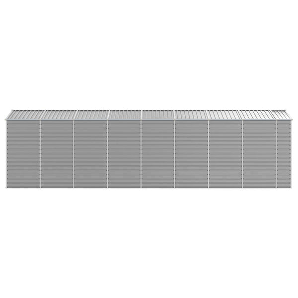 vidaXL Garden Shed Light Grey 191x725x198 cm Galvanized Steel