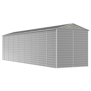 vidaXL Garden Shed Light Grey 191x725x198 cm Galvanized Steel