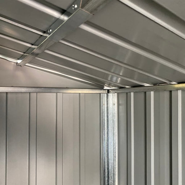 vidaXL Garden Shed Light Grey 191x725x198 cm Galvanized Steel
