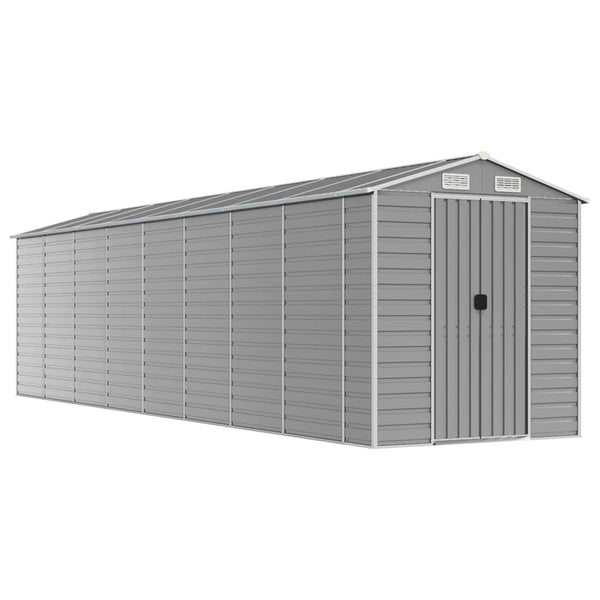 vidaXL Garden Shed Light Grey 191 x 810 x 198 cm Galvanized Steel