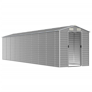 vidaXL Garden Shed Light Grey 191 x 810 x 198 cm Galvanized Steel