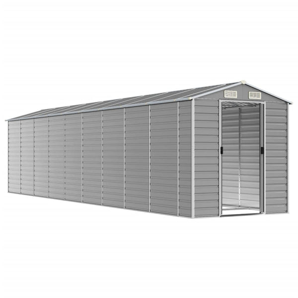 vidaXL Garden Shed Light Grey 191 x 810 x 198 cm Galvanized Steel