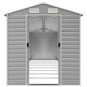 vidaXL Garden Shed Light Grey 191 x 810 x 198 cm Galvanized Steel