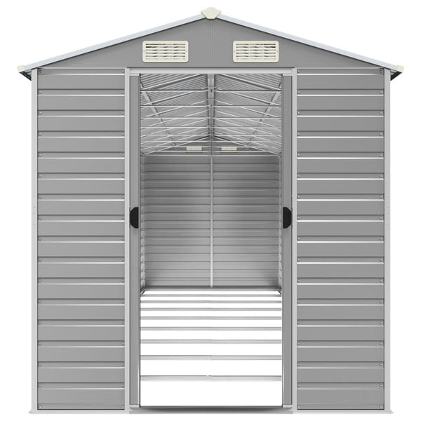 vidaXL Garden Shed Light Grey 191 x 810 x 198 cm Galvanized Steel
