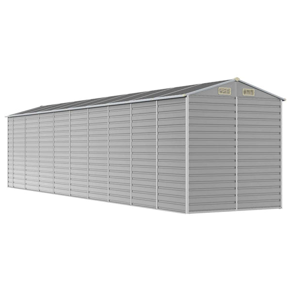 vidaXL Garden Shed Light Grey 191 x 810 x 198 cm Galvanized Steel