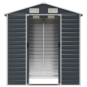 vidaXL Garden Shed Anthracite 191x130x198 cm Galvanized Steel