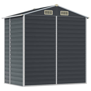 vidaXL Garden Shed Anthracite 191x130x198 cm Galvanized Steel