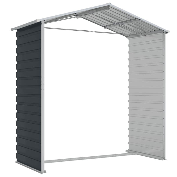 vidaXL Garden Shed Anthracite 191x130x198 cm Galvanized Steel