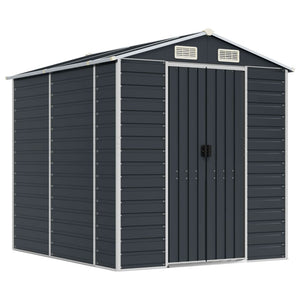 vidaXL Tool Shed Anthracite 191x215x198 cm Galvanized Steel