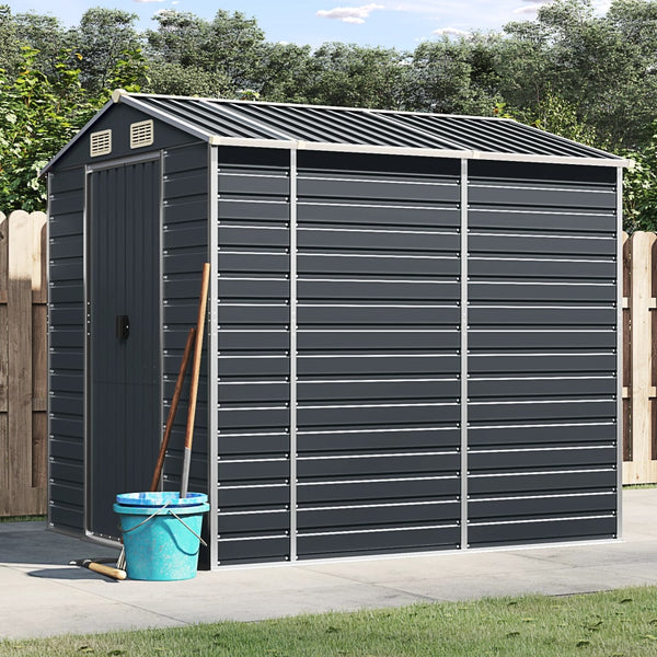 vidaXL Tool Shed Anthracite 191x215x198 cm Galvanized Steel
